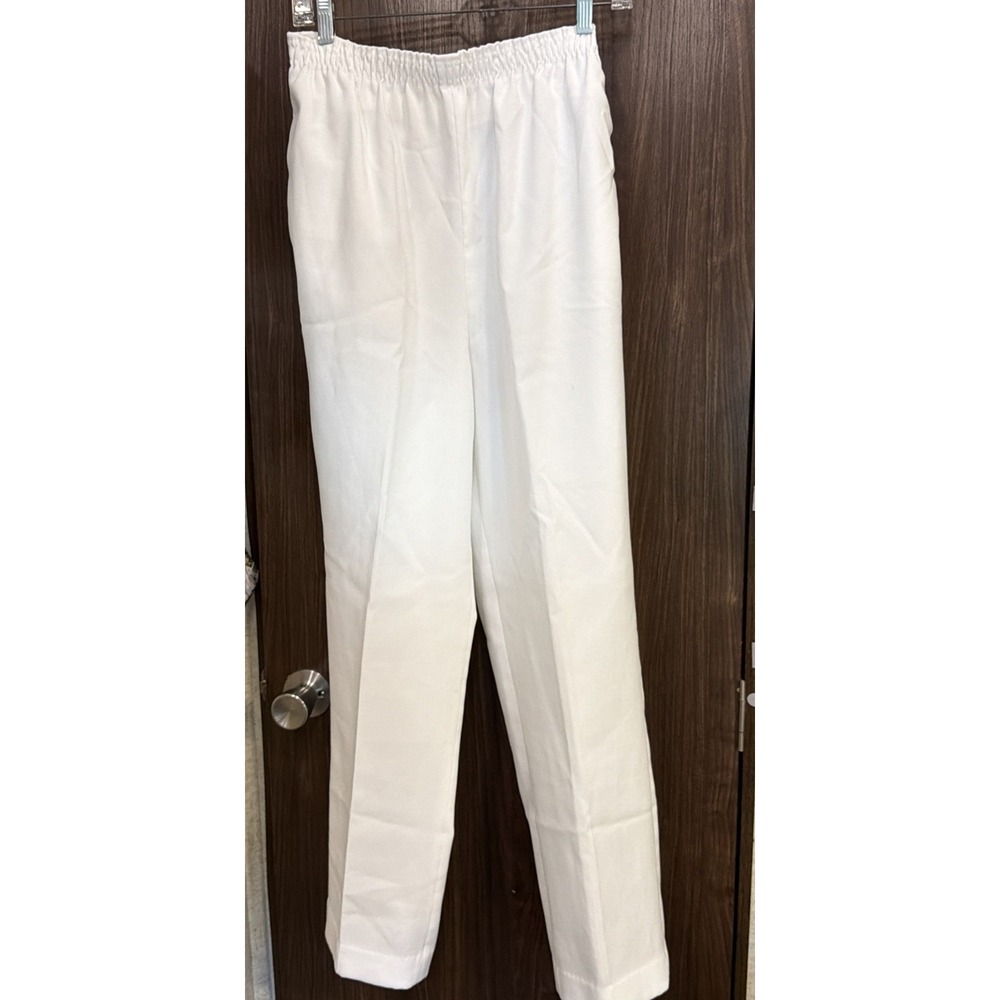 EDDIE HAGGAR,VINTAGE, IVORY PANTS Elastic W27"/L29" VNTGE 1980's Breezy Nautical